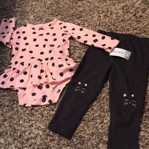Carter’s baby girl outfit - 18 mos with tags